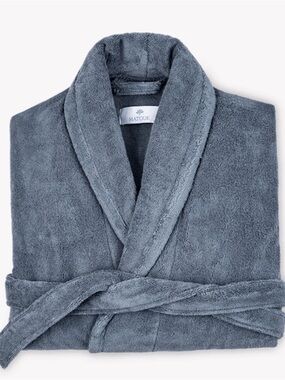 Matouk Plush Cotton Shawl Collar Bathrobe - Night